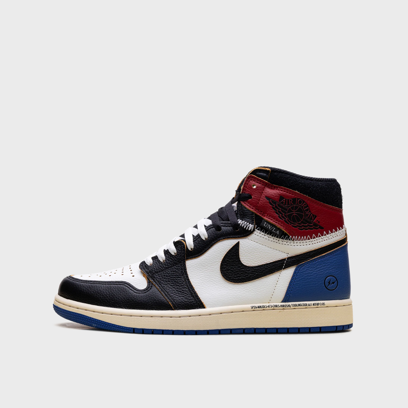 Jordan 1 Retro High Fragment x Union LA Varsity Red Sport Royal