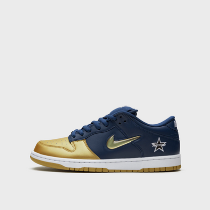 Nike SB Dunk Low Supreme Jewel Swoosh Gold Navy