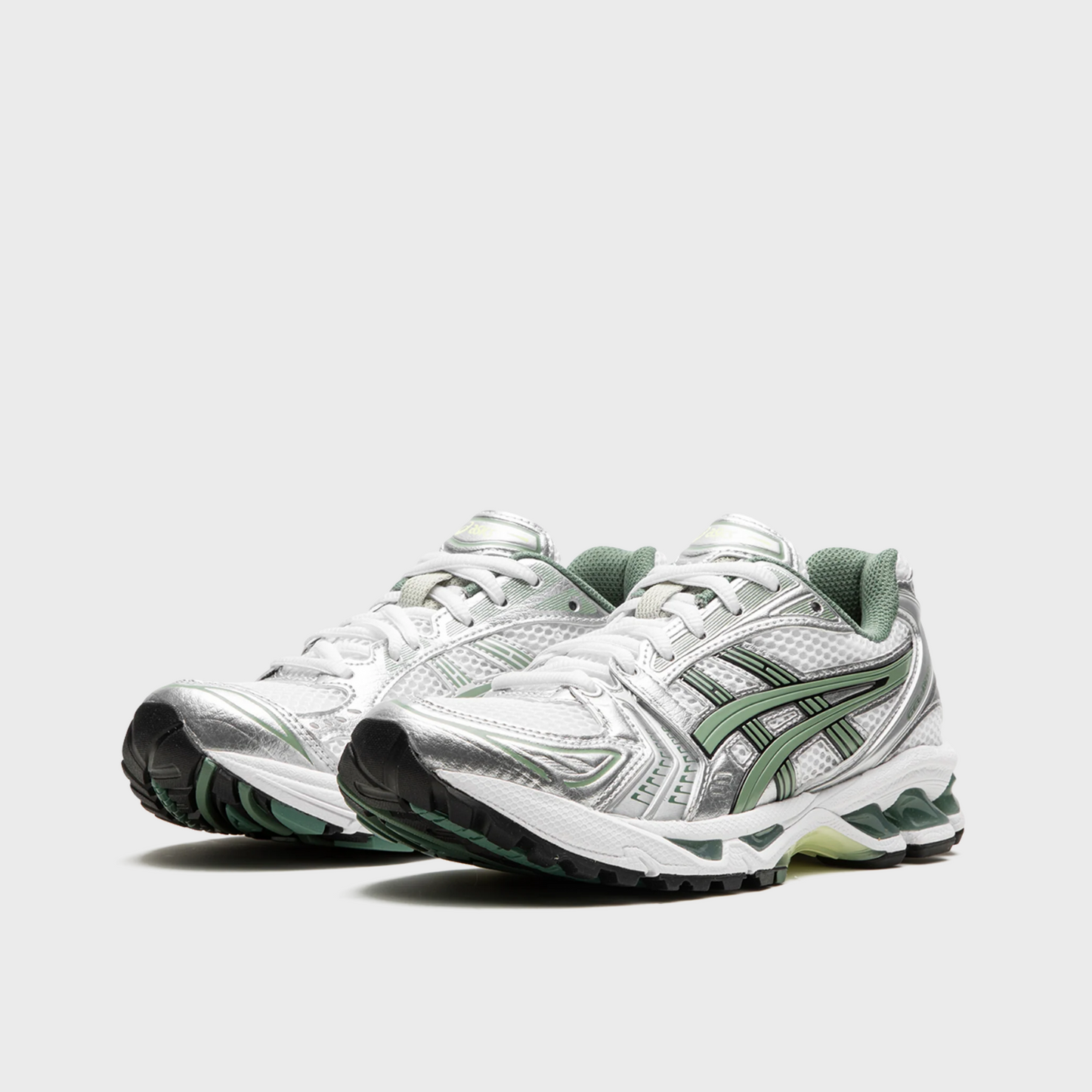 Asics GEL-Kayano 14 White Pure Silver Slate Grey Sage