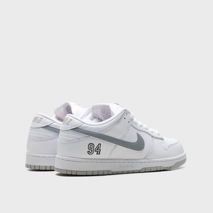Nike SB Dunk Low Supreme 94 White Metallic Silver
